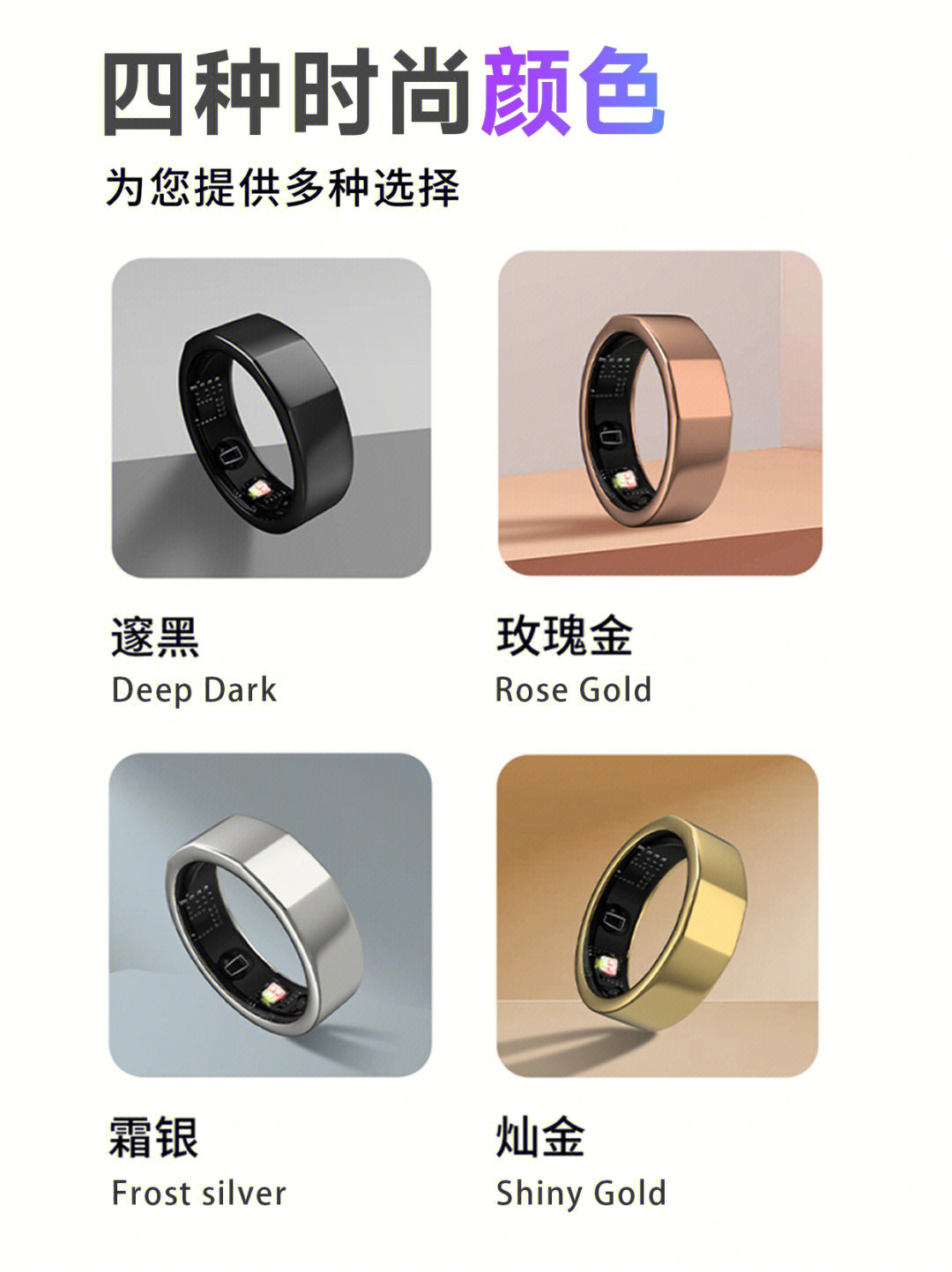 健康監測智能戒指QUZZZ Ring 指間黑科技的未來之選